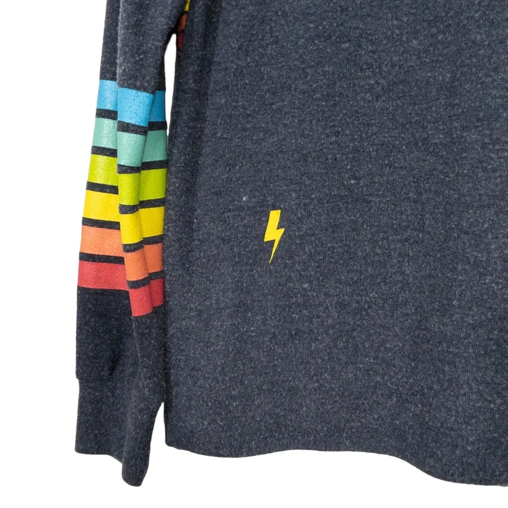 Chaser Sweatshirt Top One Love Rainbow Long Sleeve Stripe S - Picture 7 of 11